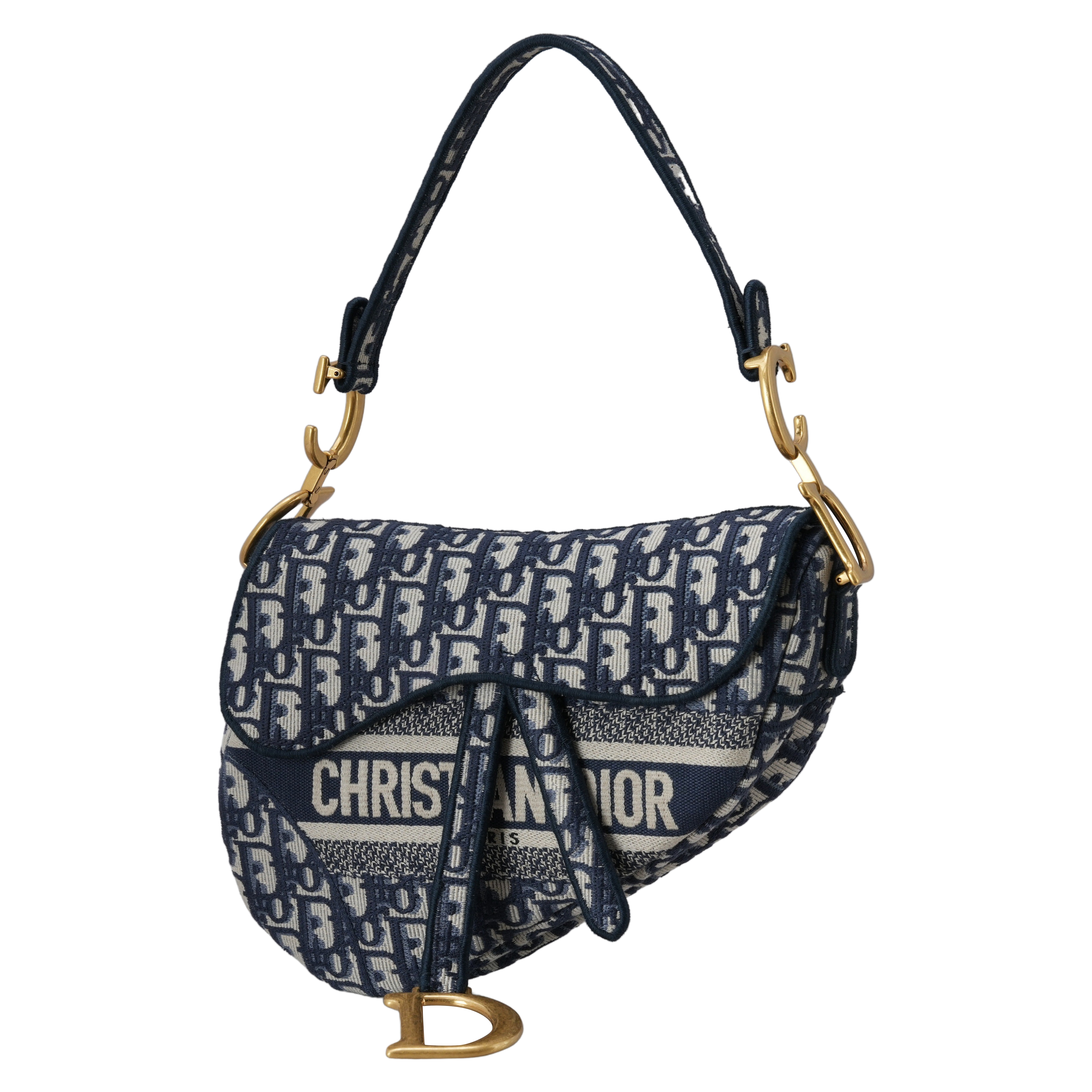 CHRISTIAN DIOR(USED)크리스찬디올 오블리크 새들백 미듐